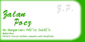 zalan pocz business card